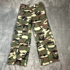 Madden Girl Camo Cargo Pants Womens M Baggy Wide Leg Grunge Streetwear